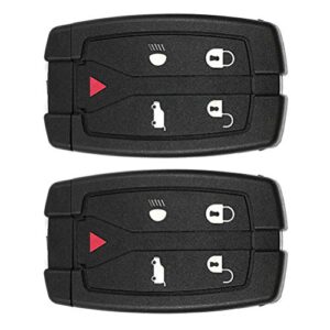 scitoo keyless entry remote key fob shell case replacement for 5 buttons uncut car key for land rover freelander 2006 for land rover lr2 2008-2012 2pcs fcc nt8-tx9 kk-4575