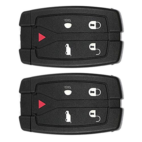 SCITOO Keyless Entry Remote Key Fob SHELL CASE Replacement for 5 Buttons Uncut Car Key for Land Rover Freelander 2006 for Land Rover LR2 2008-2012 2pcs FCC NT8-TX9 KK-4575