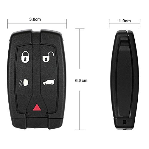 SCITOO Keyless Entry Remote Key Fob SHELL CASE Replacement for 5 Buttons Uncut Car Key for Land Rover Freelander 2006 for Land Rover LR2 2008-2012 2pcs FCC NT8-TX9 KK-4575