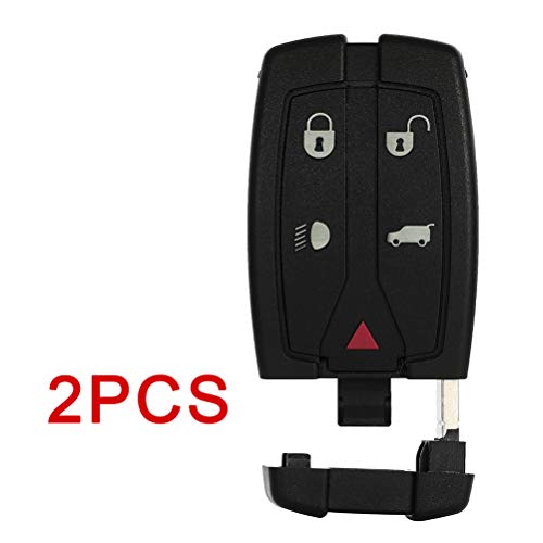 SCITOO Keyless Entry Remote Key Fob SHELL CASE Replacement for 5 Buttons Uncut Car Key for Land Rover Freelander 2006 for Land Rover LR2 2008-2012 2pcs FCC NT8-TX9 KK-4575