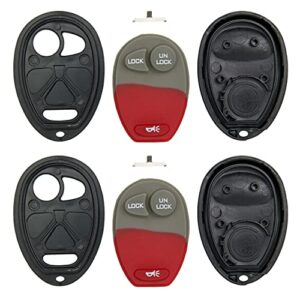 Keyless2Go Replacement for New Shell Case and 3 Button Pad for Remote Key Fob with FCC L2C0007T - Shell ONLY (2 Pack)