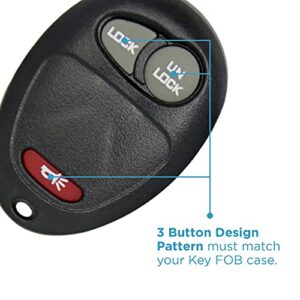 Keyless2Go Replacement for New Shell Case and 3 Button Pad for Remote Key Fob with FCC L2C0007T - Shell ONLY (2 Pack)