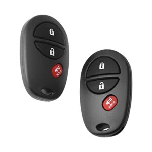 xinxusong 2pcs car key fob keyless entry remote gq43vt20t 3-btn compatible with tundra tacoma sequoia highlander sien-na