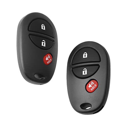 XINXUSONG 2Pcs Car Key Fob Keyless Entry Remote GQ43VT20T 3-btn Compatible with Tundra Tacoma Sequoia Highlander Sien-na