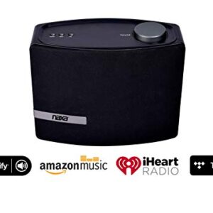 Naxa Electronics NAS-5001 Wi-Fi & Bluetooth Multi-Room Speaker with Amazon Alexa Voice Control Compatible with iPhone & Android Devices Black