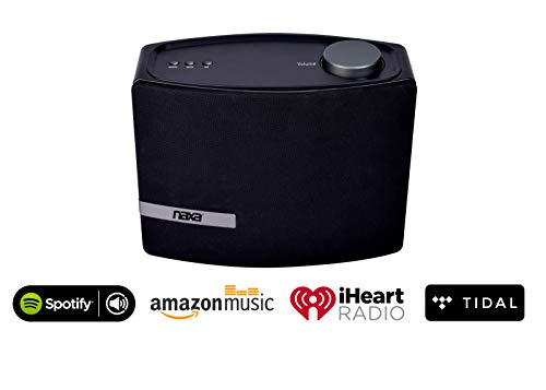 Naxa Electronics NAS-5001 Wi-Fi & Bluetooth Multi-Room Speaker with Amazon Alexa Voice Control Compatible with iPhone & Android Devices Black