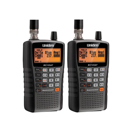 Uniden Bearcat BC125AT 500 Alpha Tagged Channel Bearcat Handheld Scanner (2-Pack)