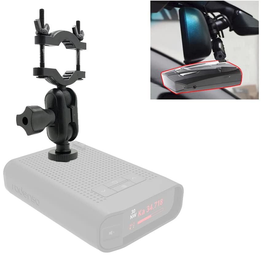 AccessoryBasics Rear View Mirror Mount for Radenso DS1 Extreme Range Radar Detector (Please Note The This Holder Will Need 1" of Clear stem Space to Setup)