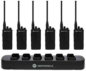 6 rdu4100 – uhf 4 watt 10 channel heavy duty two way radios & 1 rln6309 6 radio charger by motorola solutions – for business use