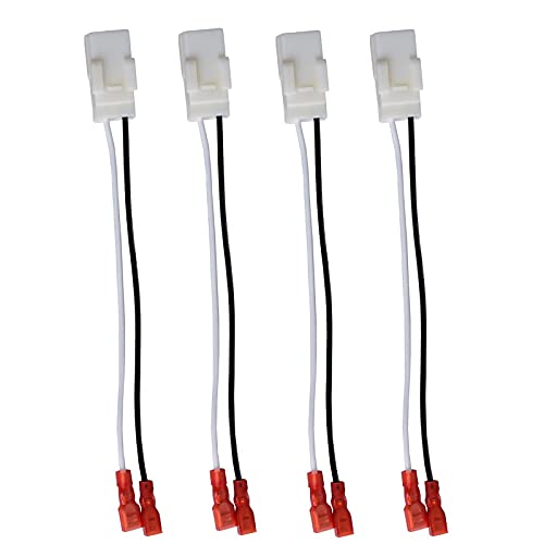 72-6514 Speaker Harness Adapter Compatible with Jeep Wrangler Chrysler Town & Country Speaker Wire Harness Adapter Plug Dodge Dakota Front Rear Door Speaker Wiring Harness Adapter 4 Pack