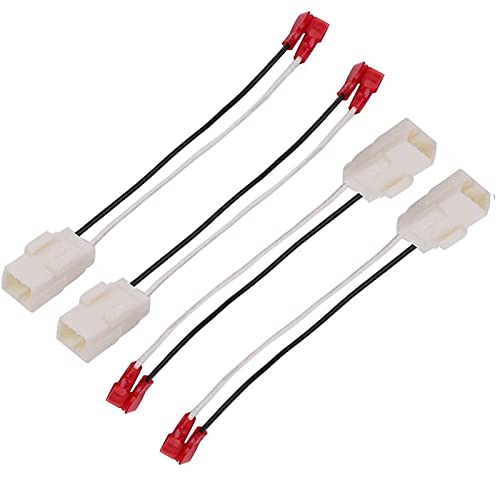 72-6514 Speaker Harness Adapter Compatible with Jeep Wrangler Chrysler Town & Country Speaker Wire Harness Adapter Plug Dodge Dakota Front Rear Door Speaker Wiring Harness Adapter 4 Pack