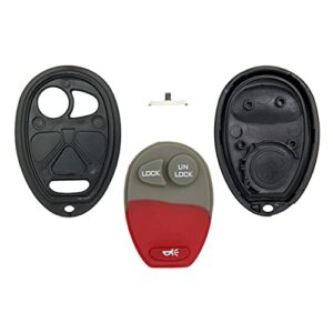 keyless2go replacement for new shell case and 3 button pad for remote key fob with fcc l2c0007t – shell only