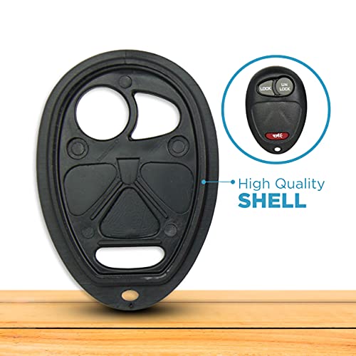 Keyless2Go Replacement for New Shell Case and 3 Button Pad for Remote Key Fob with FCC L2C0007T - Shell ONLY