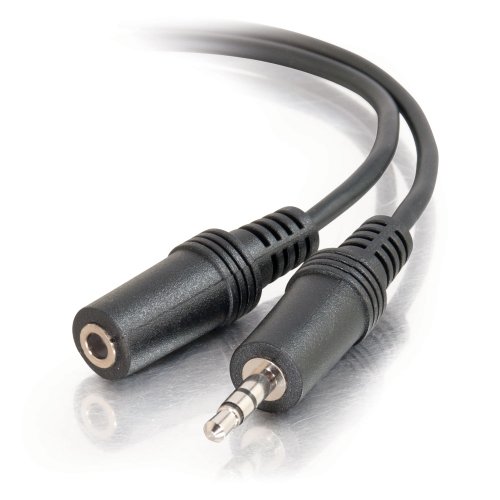 C2G 40410 3.5mm M/F Stereo Audio Extension Cable, Black (50 feet, 15.24 Meters)