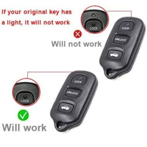 Keymall keyless Entry Replacement Upgraded Flip Car Key 314MHz 4D67 Chip 4B Fob Remote for Toyota 4Runner Sequoia 2005-2008,HYQ12BBX HYQ12BAN HYQ1512Y