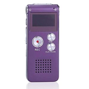 cyzpf 8gb/16gb digital voice recorder mini portable professional dictaphone stereo hd recording device with mp3 player for meetings interviews and lectures,purple,16gb