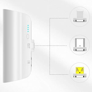 BoxWave Charger for Google Pixel 3 (Charger by BoxWave) - MagnetoBoost Rejuva PowerPack, Portable 3000mAh Back Up Battery Power Bank for Google Pixel 3 - Winter White