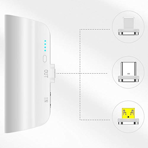 BoxWave Charger for Google Pixel 3 (Charger by BoxWave) - MagnetoBoost Rejuva PowerPack, Portable 3000mAh Back Up Battery Power Bank for Google Pixel 3 - Winter White