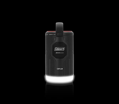 Coleman CBTL20 Portable Waterproof Bluetooth Speaker w/Campsite Lighting & Portable Charger