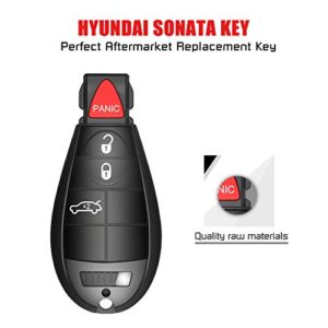 Key Fob 4-button key Fob Fit for Chrysler 300 2008-2011/ Dodge Entry Remote Dodge Durango 2008-2013, Challenger 2008-2014, Journey 2009-2013, Charger 2008-2012, Grand Caravan 2008-2014 (Set of 2)