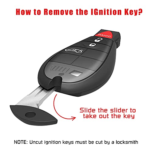 Key Fob 4-button key Fob Fit for Chrysler 300 2008-2011/ Dodge Entry Remote Dodge Durango 2008-2013, Challenger 2008-2014, Journey 2009-2013, Charger 2008-2012, Grand Caravan 2008-2014 (Set of 2)