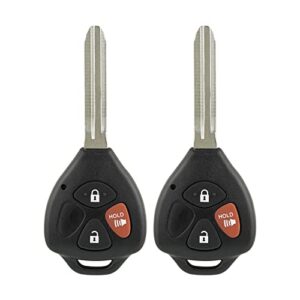vailikey remote key fob replacement for toyota 4runner 2010-2019/rav4 2010-2012/scion xb 2012-2014 hyq12bby g chip (pack of 2)