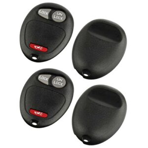 key fob keyless entry remote shell case & pad fits chevy colorado venture/gmc canyon/hummer h3 / pontiac montana/oldsmobile silhouette/isuzu, set of 2