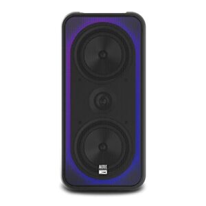 altec lansing shockwave 200 wireless party speaker 180w bluetooth speaker with a long lasting 12 hour battery, multi led party modes, multiple bass boost modes, party sync, am/fm radio
