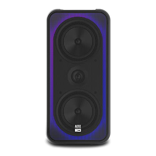 Altec Lansing Shockwave 200 Wireless Party Speaker 180W Bluetooth Speaker with a Long Lasting 12 Hour Battery, Multi LED Party Modes, Multiple bass Boost Modes, Party Sync, AM/FM Radio