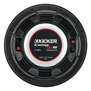 KICKER CompRT10 10-Inch (25cm) Subwoofer, DVC, 2-Ohm, 400W