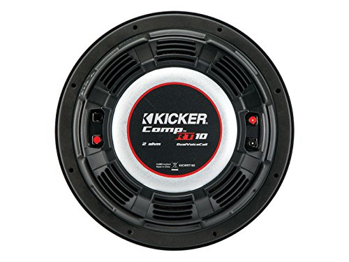 KICKER CompRT10 10-Inch (25cm) Subwoofer, DVC, 2-Ohm, 400W