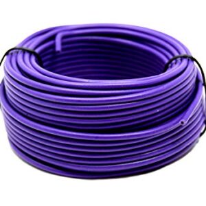 Best Connections Audiopipe Copper Clad Stranded Car Audio Primary Remote Wire (18 Gauge 50', Purple)
