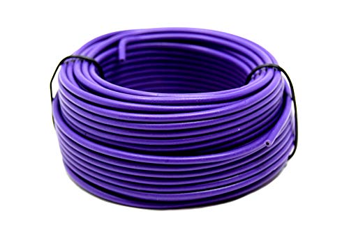 Best Connections Audiopipe Copper Clad Stranded Car Audio Primary Remote Wire (18 Gauge 50', Purple)