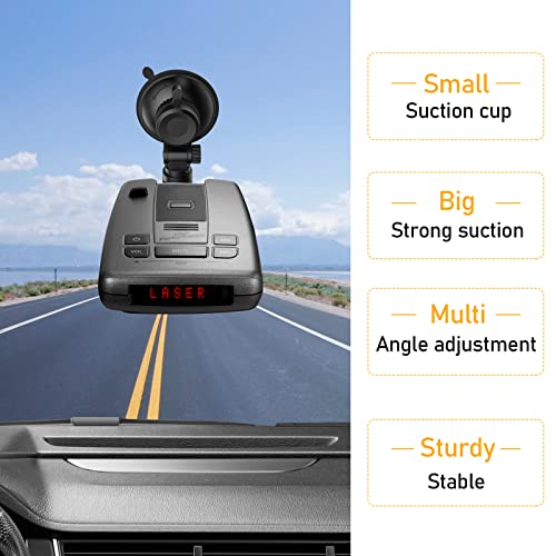 Radar Detector Mount,Car Radar Mounting Bracket Suction Cup Holder,Windshield &Dashboard Radar Detector Suction Mount, For Escort Passport, Beltronics Vector & Rocky Mountain Phantom-T Radar Detector