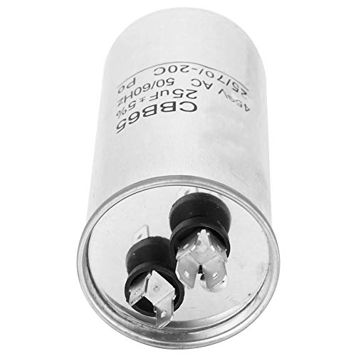 LANTRO JS CBB65 Capacitor, 25uf 450V Aluminum Shell Anti-Explosion Capacitor, Round Capacitor for Air Conditioning Motor