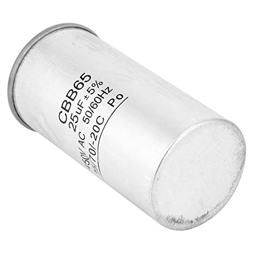 LANTRO JS CBB65 Capacitor, 25uf 450V Aluminum Shell Anti-Explosion Capacitor, Round Capacitor for Air Conditioning Motor