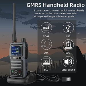 Retevis RT97 GMRS Mobile Radio Relay Communication Set, Full Duplex Radio Base Station(1 Pack) and GMRS Handheld Walkie Talkies(2 Pack),Designed for RV Camping,Emergency Rescue