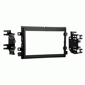carxtc double din install car stereo dash kit for a aftermarket radio fits 2005-2007 ford f-250 f350 f450 f550, five hundred, focus and freestyle trim bezel is black