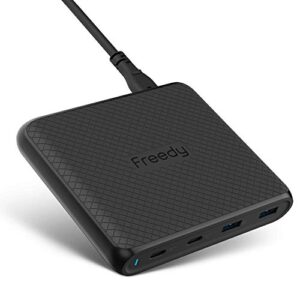 freedy 90w usb-c travel charger power station fast charging adapter [2 usb-c pd & 2 qc 3.0] [usb-if certified] – compatible w macbook pro, ipad pro, iphone 14/14 pro/14 pro max and more (black)
