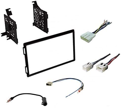 Premium Car Stereo Install Dash Kit, Wire Harness, and Antenna Adapter to Install an Aftermarket Double Din Radio for Select Nissan Vehicles - See Compatible Vehicles Below