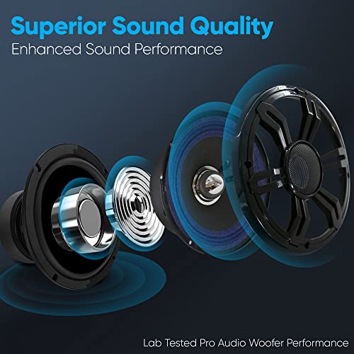 PyleUsa 8'' Single Voice Coil Car Subwoofer - 250 Watts at 4-Ohm Car Audio Powered Subwoofer, Paper Cone with Cloth Edge, Designed for Custom Audio Car, Truck, Mobile Vehicle Applications - PLMG85