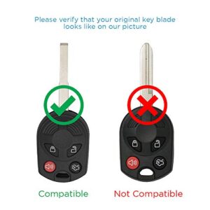 Keyless2Go Replacement for New Uncut Keyless Remote Head Key Fob Ford Focus Escape Transit CMax OUCD6000022 164-R8046