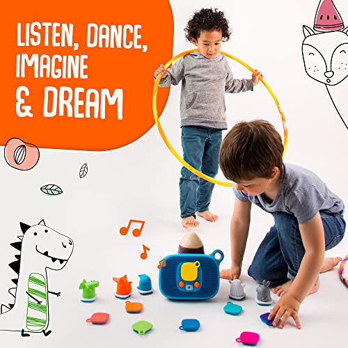 Jooki Music Player for Kids Core Bundle - Portable Audio Player- Screen Free Imagination Building (Player + 8 Tokens)