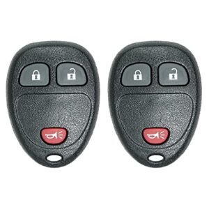 keyless2go replacement for keyless entry car key vehicles that use 3 button ouc60270 ouc60221, self-programming – 2 pack
