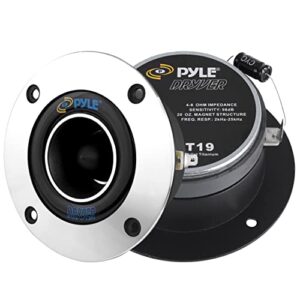 pyle-pro 1”car audio speaker tweeter -300 watt high power super titanium tweeter system w/ 3.75 inch aluminum bullet horn,2khz-25 khz frequency, 98 db, 4-8 ohm, heavy duty 20 oz magnet -pdbt19 (pair)