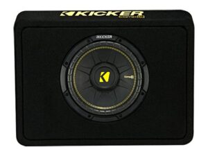 kicker 10-inch compc 2-ohm loaded shallow subwoofer box enclosure