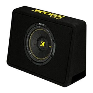 Kicker 10-Inch CompC 2-Ohm Loaded Shallow Subwoofer Box Enclosure