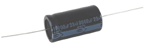 NTE Electronics NEH33M16BA Series NEH Aluminum Electrolytic Capacitor, 20% Capacitance Tolerance, Axial Lead, 33µF Capacitance, 16V