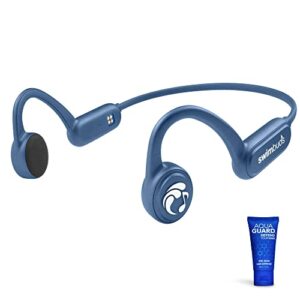 Seriously, No Bluetooth - Waterproof 8 GB Swimbuds Bone Conduction Bundle for Swimming with Music | Drag and Drop MP3, AAC, M4a, FLAC Using PC or Mac (No Spotify, or Other Streaming Services)