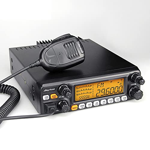 AnyTone AT-5555N II Upgraded 10 Meter Radio Noise Reduction High Power 60W AM PEP/50W FM/SSB 60W(PEP) Mobile Transceiver with CTCSS/DCS for Truck